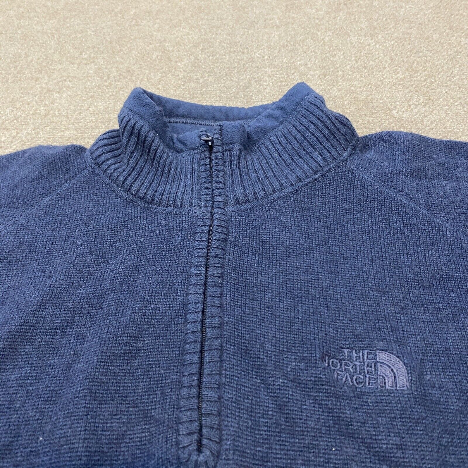 North Face Sweater Mens Large Navy Blue Pullover … - image 2
