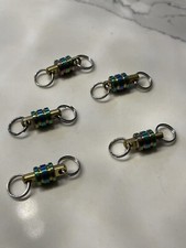 EDC Carabiner Keychain, Key Ring Accessory, Titanium Bead, Skittle Rainbow Color