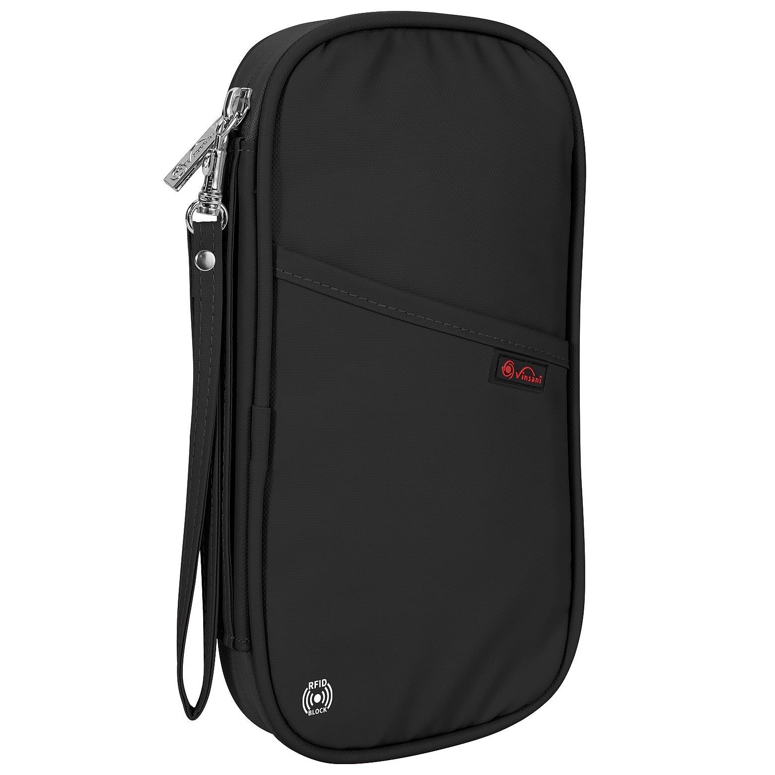 Passport Holder & Document Organiser RFID Blocking Travel Essentials Black