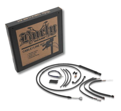 Burly Cable Brake Line Kit 12'' Apes B30-1259 for 18-24 Harley Davidson FX