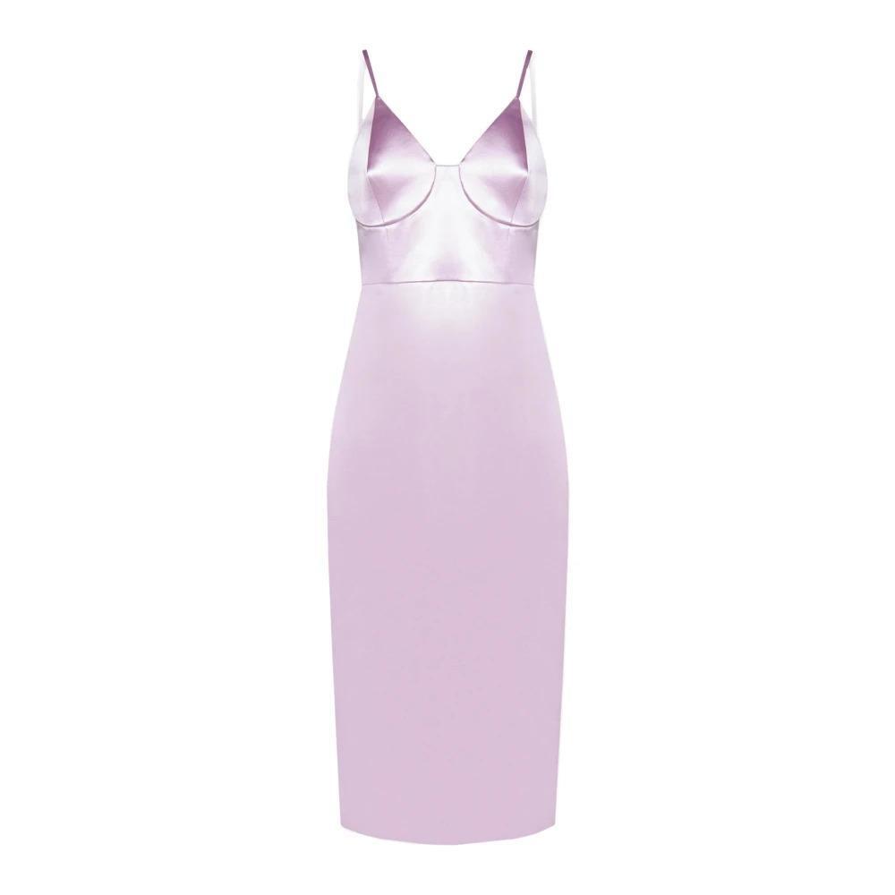 strapless open back dress Gucci Pink Silk Slip Dress main image 0