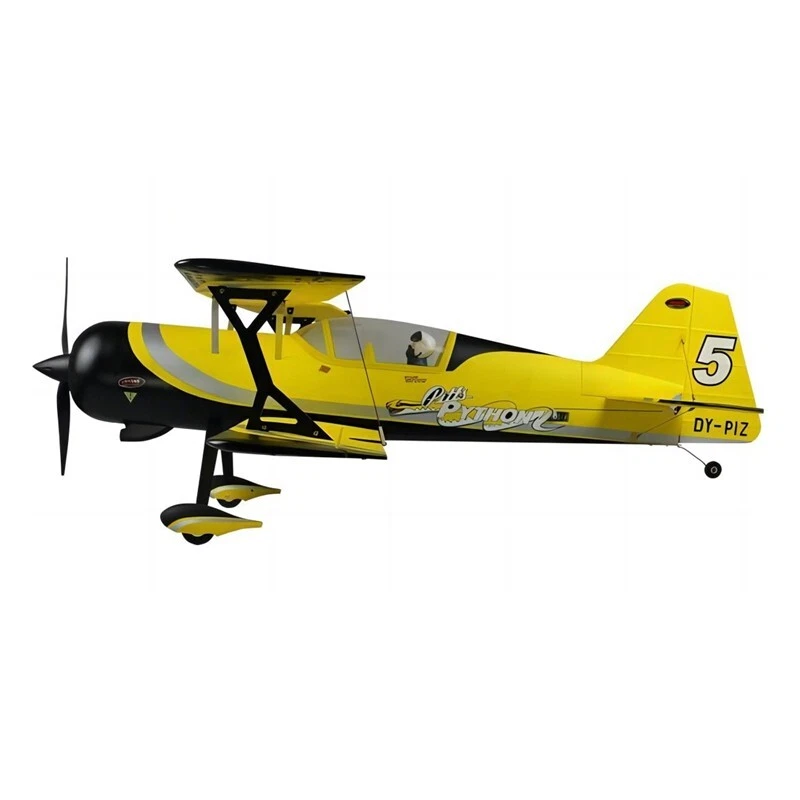 Dynam Pitts Python Modelo 12 Amarillo 4S RC Acrobático 3D Deportivo Biplano Foto 4 de 4