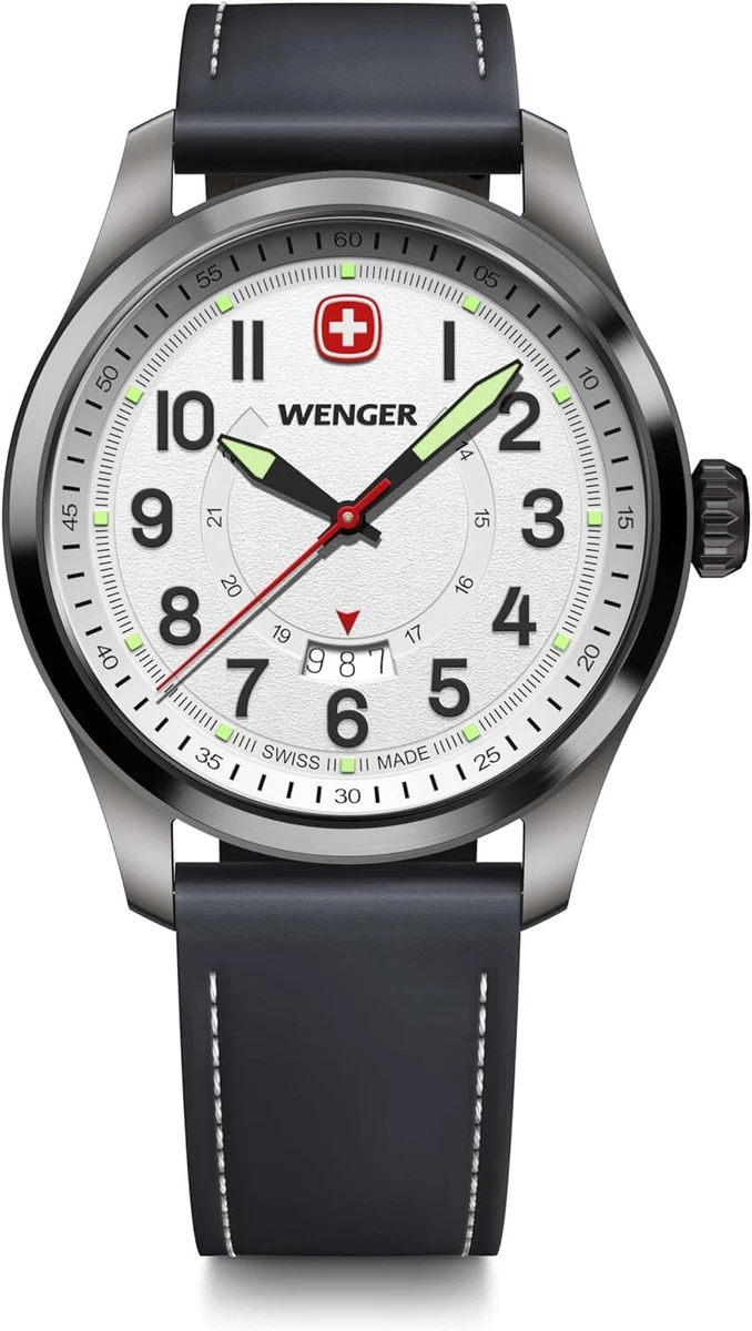 WENGER SAK DESIGN Donna Orologio Acciaio Inox St Nero Pelle 50m Data