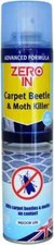 Zero In Carpet Beetle and Moth Killer 300ml Aerosol (For Carpets, Upholstery an