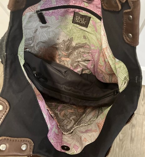 The Sak Hobo Large Bag Black Leather Shoulder Purse - Picture 4 of 18