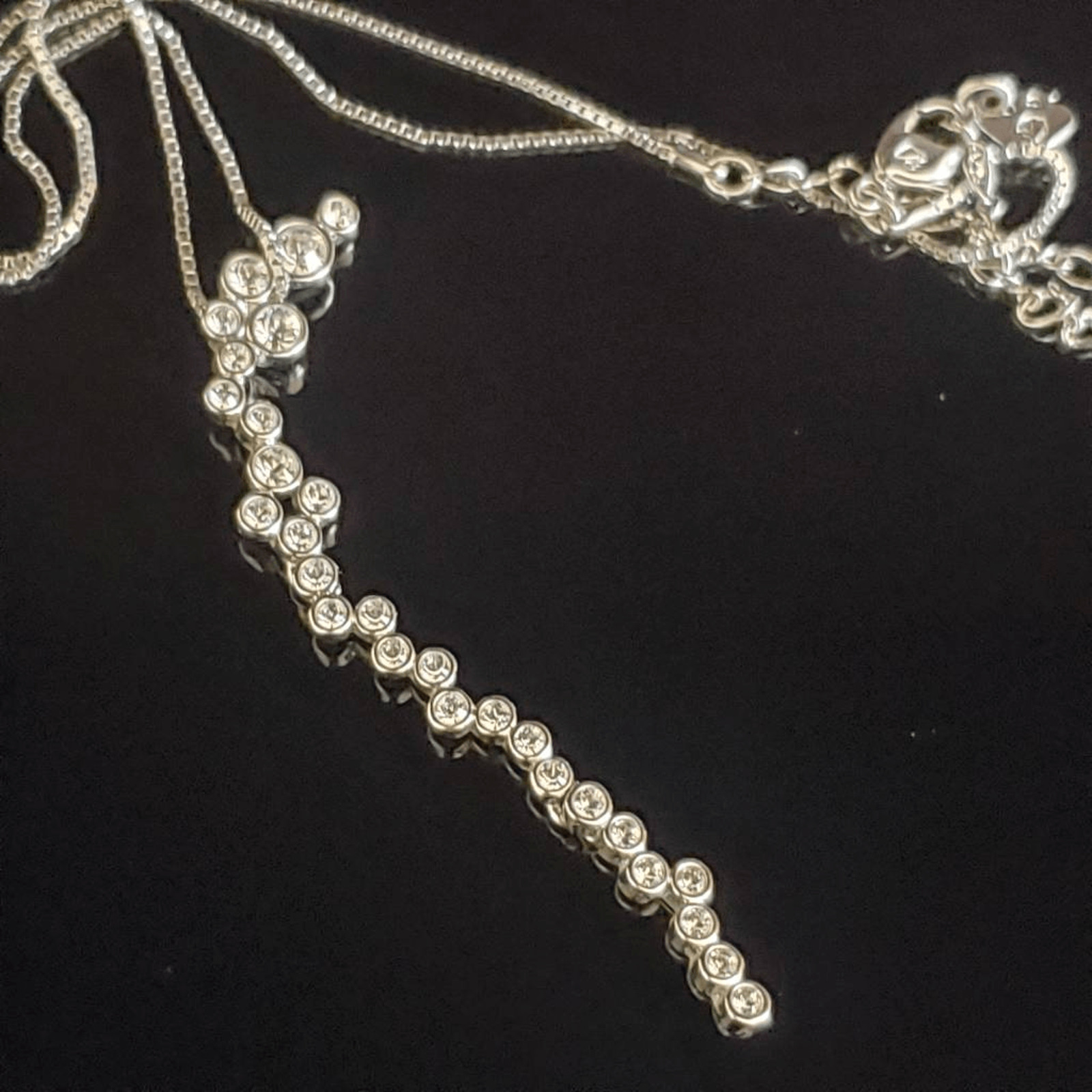 Swarovski Fidelity Rhodium Plated Necklace with C… - image 2