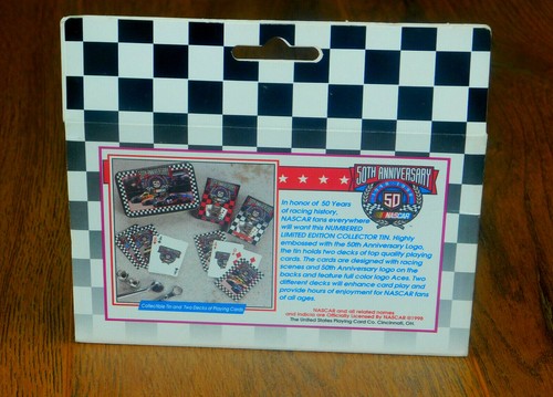 NASCAR 50th Anniversary Playing Cards with Limited Numbered Collectible Tin - Picture 3 of 8