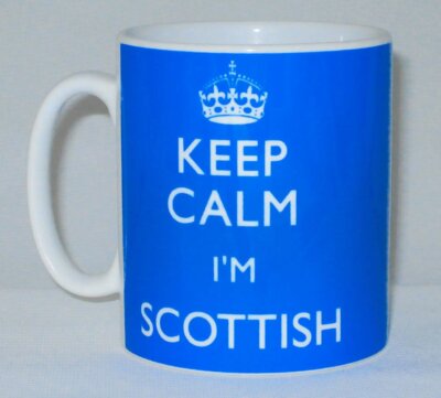 Keep Calm I'm Scottish Tasse personalisierbar beliebiger Name oder Text tolles Schottland Geschenk