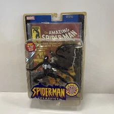 2000 MARVEL SPIDER-MAN CLASSICS (BLACK COSTUME) TOY BIZ ACTION FIGURE!