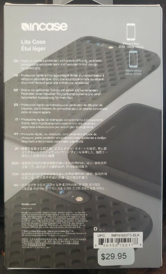 Подлинный чехол INCASE Lite для iPhone 8+ и iPhone 7+ черный - Изображение 2 из 2