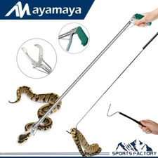 47” Snake Tongs Grabber +39” Reptile Hook Stick Heavy Duty Reacher Mover Lizard