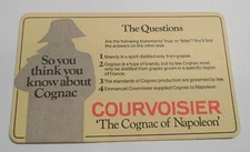 3 Vintage Bar Coasters  Courvoisier 'The Cognac of Napoleon' Questions & Answers