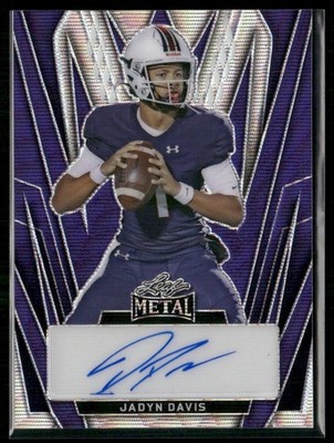 2024 Leaf Metal #BA-JD1 Jadyn Davis Wave Purple AUTO #/5