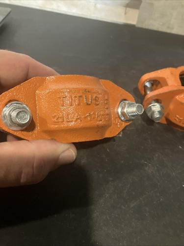 2 Stück 1-1/2 Zoll Titus starr gerillte Kupplungen orange 21LA-1-1/2 Zoll neu! - Bild 2 von 2