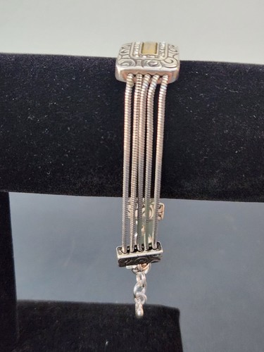 Brighton Rhythmen Silber & Goldfarben. 4 Seil Strang Armband mit eingesetzten Kristallen. - Bild 2 von 4