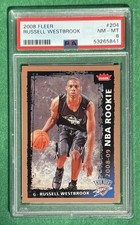 Russell Westbrook 2008 Fleer #204 Rookie Card RC - PSA 8 - OKC Thunder