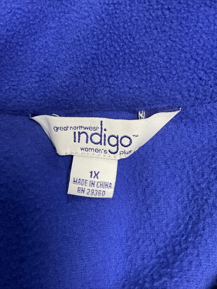 Chaleco polar índigo para mujer 1X azul. 11050 Foto 3 de 3