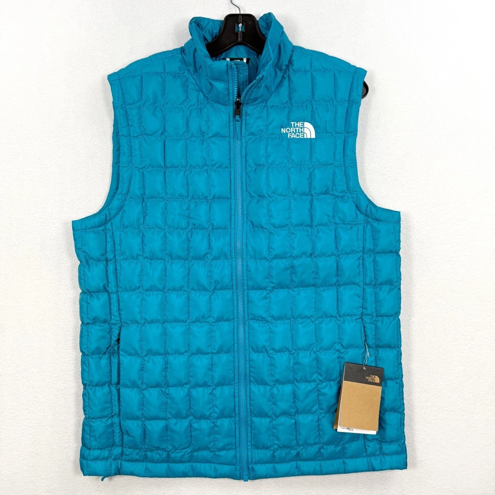 The North Face Thermoball Vest Mens Size M Alkaline Blue Packable - NEW