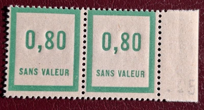 TIMBRE FICTIF 1945 N°F48 Paire bord de feuille avec année en marge(45) Neufs** - Photo 1/2