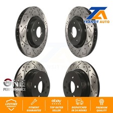 Front Rear Coated Drilled Slot Disc Brake Rotors Kit For 2016-2017 INFINITI QX50