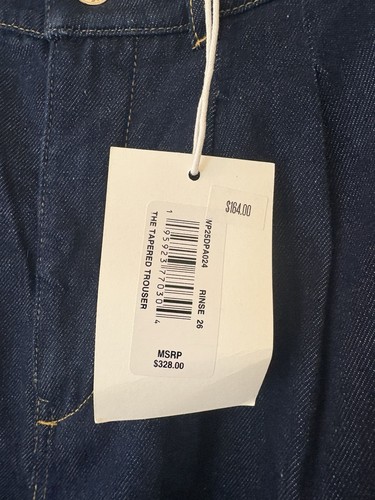Frame The Tapered Trouser Blue Jean Pants Rinse Size 26 Bergdorf Goodman - Picture 4 of 12