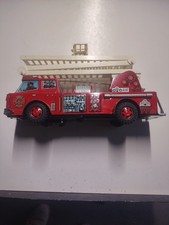 Vintage Battery Operated Tin Toy Ladder Firetruck Ladder