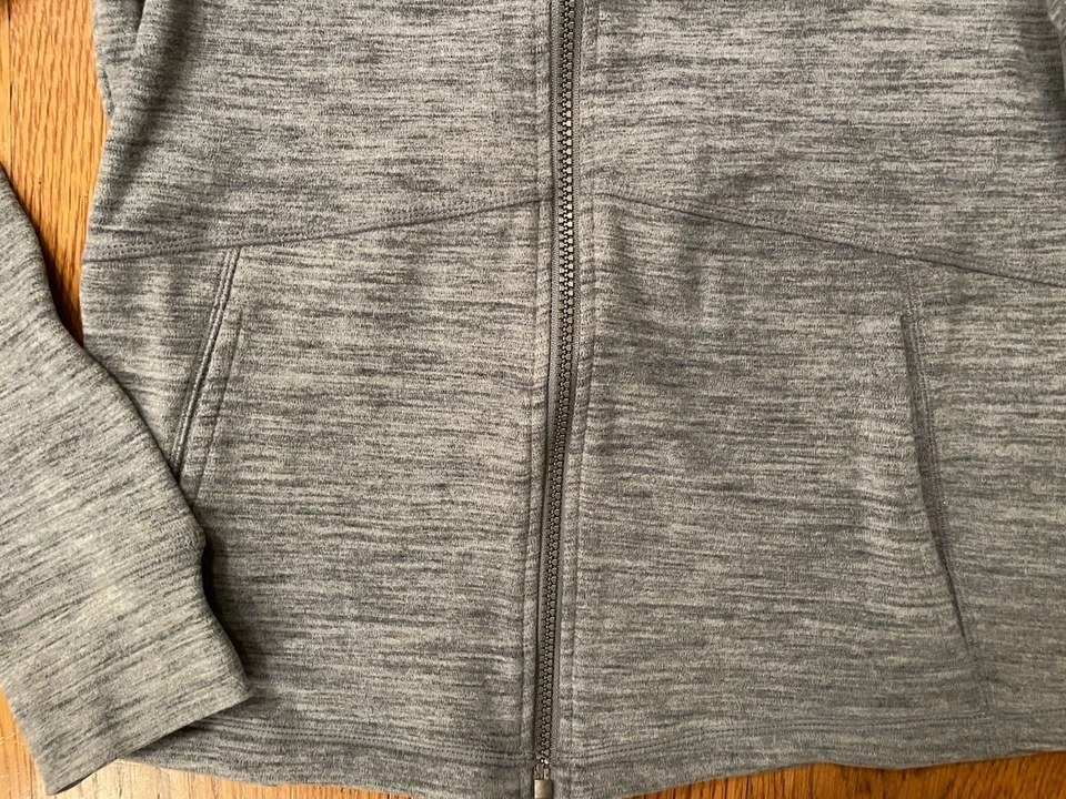 Avalanche Hoodie Gray Full Zip Zip Pockets Thumbholes Soft Womens Small NWT Blue - Image 3 of 4