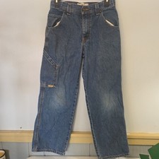 Vintage Levi's Strauss Boys Workwear Carpenter Denim Jeans Size 14 Regular Y2K