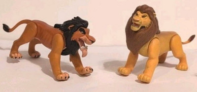 Vintage 90s Disney Lion King Action Figures 6 LOT Pumba Simba Scar Timba Rafiki