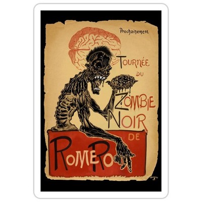 Alchemy England Le Zombie Noir Aufkleber Sticker, max. 10 x 10 cm, 10 x 10 cm