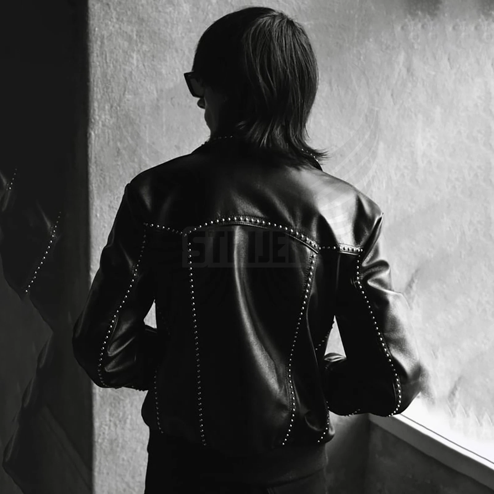 Gothic Leather jacket For Men Motorcycle Biker Style Steampunk Casual Coat