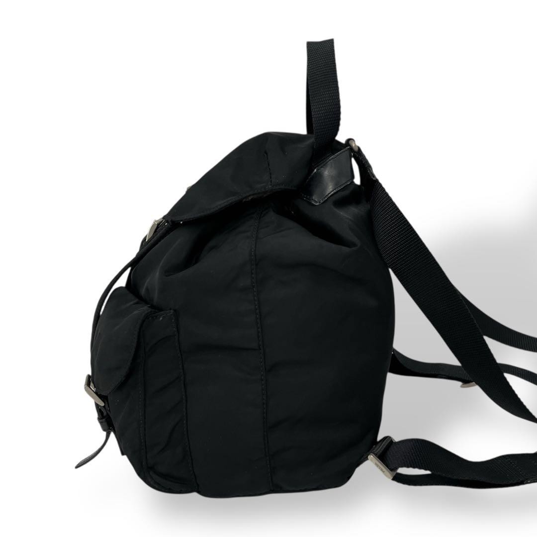 PRADA Mini Rucksack Drawstring Backpack Triangle … - image 4