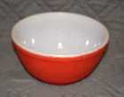 Pyrex A-19 Red Mixing Bowl 7" White Interior Vintage Milk Glass Made in USA
