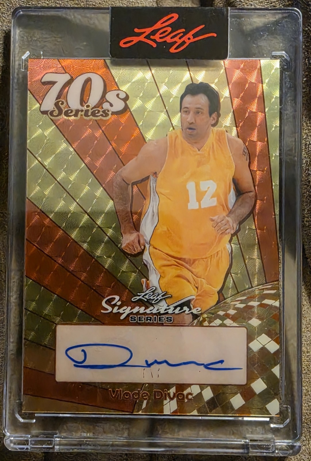 2026 Leaf Signature Series Vlade Divac 70s 1/1 Auto Super Prismatic Gold Lakers