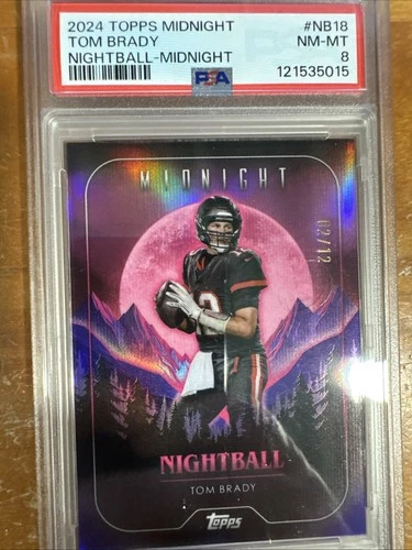 2024 Topps Midnight - Nightball Tom Brady #NB-18 PSA 8 2/12
