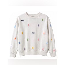 Polo Ralph Lauren Girls Multicolor Pony Logo Crewneck Sweatshirt Medium