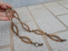 Chaine ancienne pour Lustre Plafonnier bronze ou laiton longueur 50,5 cm  N°57A