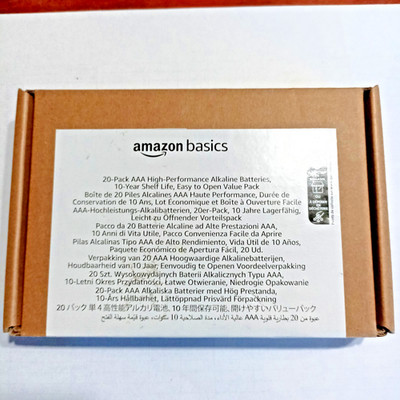 20er-Pack Amazon Basics AAA-Alkalisch batterien, leistungsstark, 1,5 V ,NEU