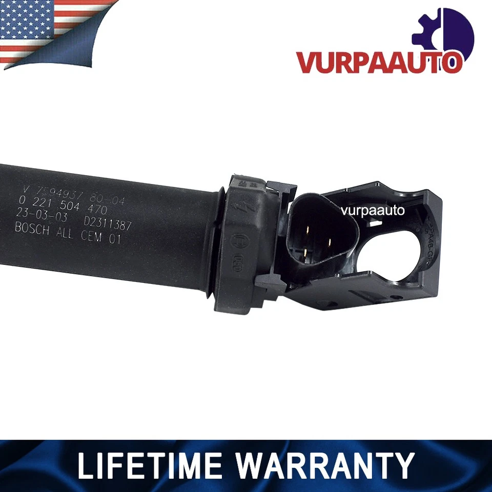 8 conjuntos bobina de ignição original do fabricante com bota conector para BMW 5 6 7 x5 x6 0221504470 - Imagem 4 de 4