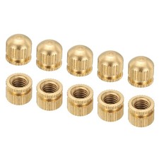 Nut M6x10x10mm with cover, pack of 10 bolts
