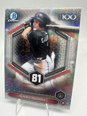 2026 Bowman Chrome #BTP-81 Top 100 - Slade Caldwell Arizona Diamondbacks
