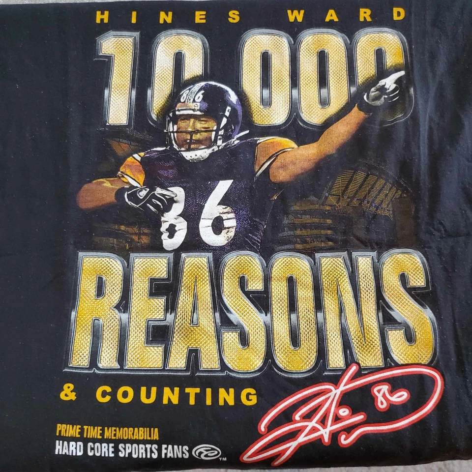 Camiseta vintage de los Steelers Hines Ward NFL para hombre 2XL Y2K Foto 3 de 4