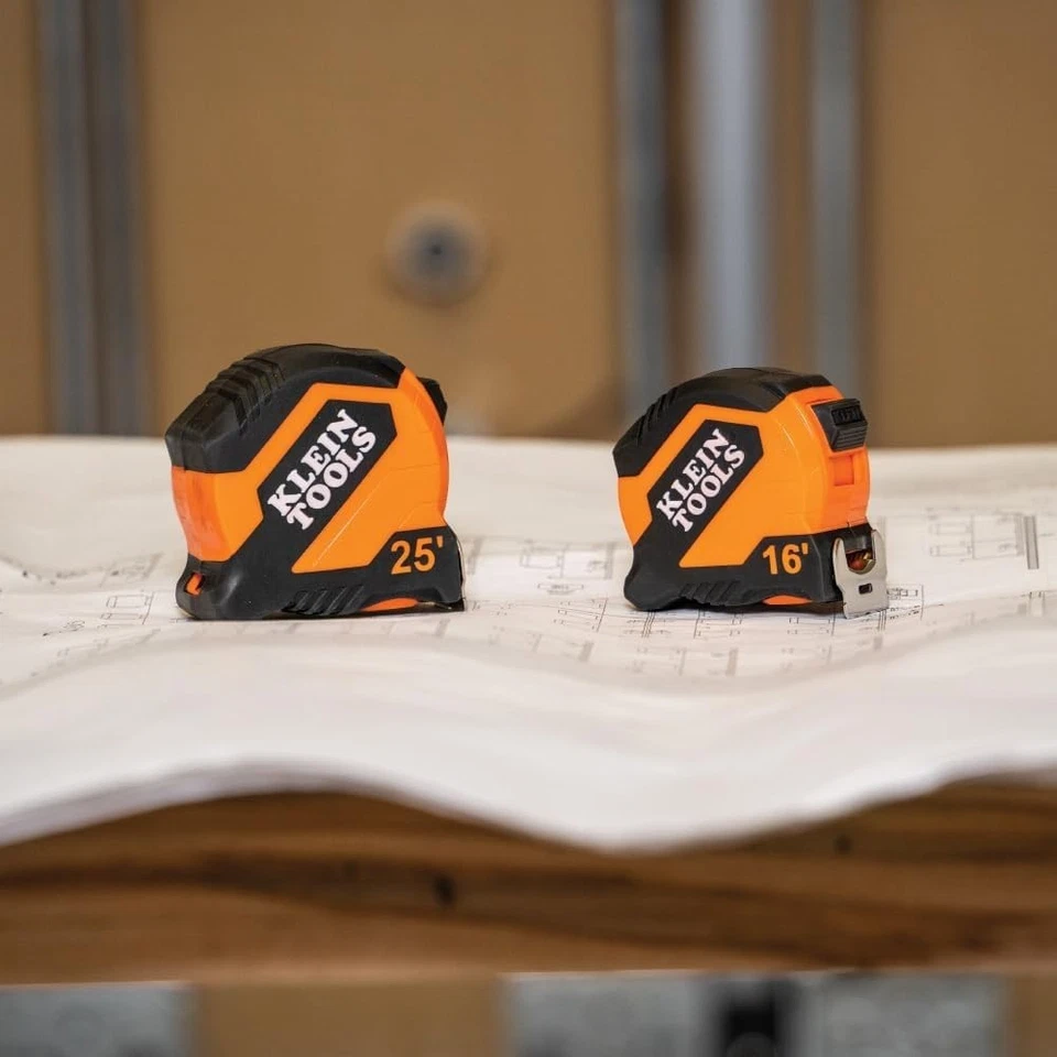 Klein Tools 9516 Tape Measure, 16-Foot Compact Double-Hook Imperial 4.9 m - Image 2 of 4