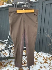 Hadley by Smartpak womens dark roast high-rise full-seat breeches 38R GUC