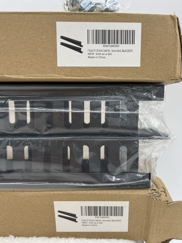 4 Pack 1u 19 Inch Cable Manager Horizontal Rack Mount 24 Slot Metal Finger Duct - Picture 2 of 2