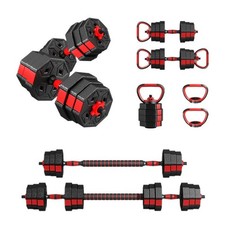 66 LBS Adjustable Dumbbell Set Free Weights Dumbbell Set Non-Rolling for Workout