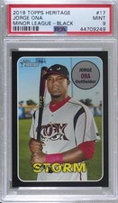 2018 Topps Heritage Minor League Edition Black 11/50 Jorge Ona PSA 9 MINT 8d2