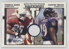 2002 Private Stock Titanium Blue Jerseys 67/200 Thomas Jones Chester Taylor 2u3
