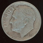 1946 P Roosevelt Silver Dime Circulated Dime KM #195 0.900 Silver 0.0723 oz. ASW