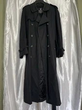 Austin Reed Women’s Black Wool Trench Coat Size 40s US M